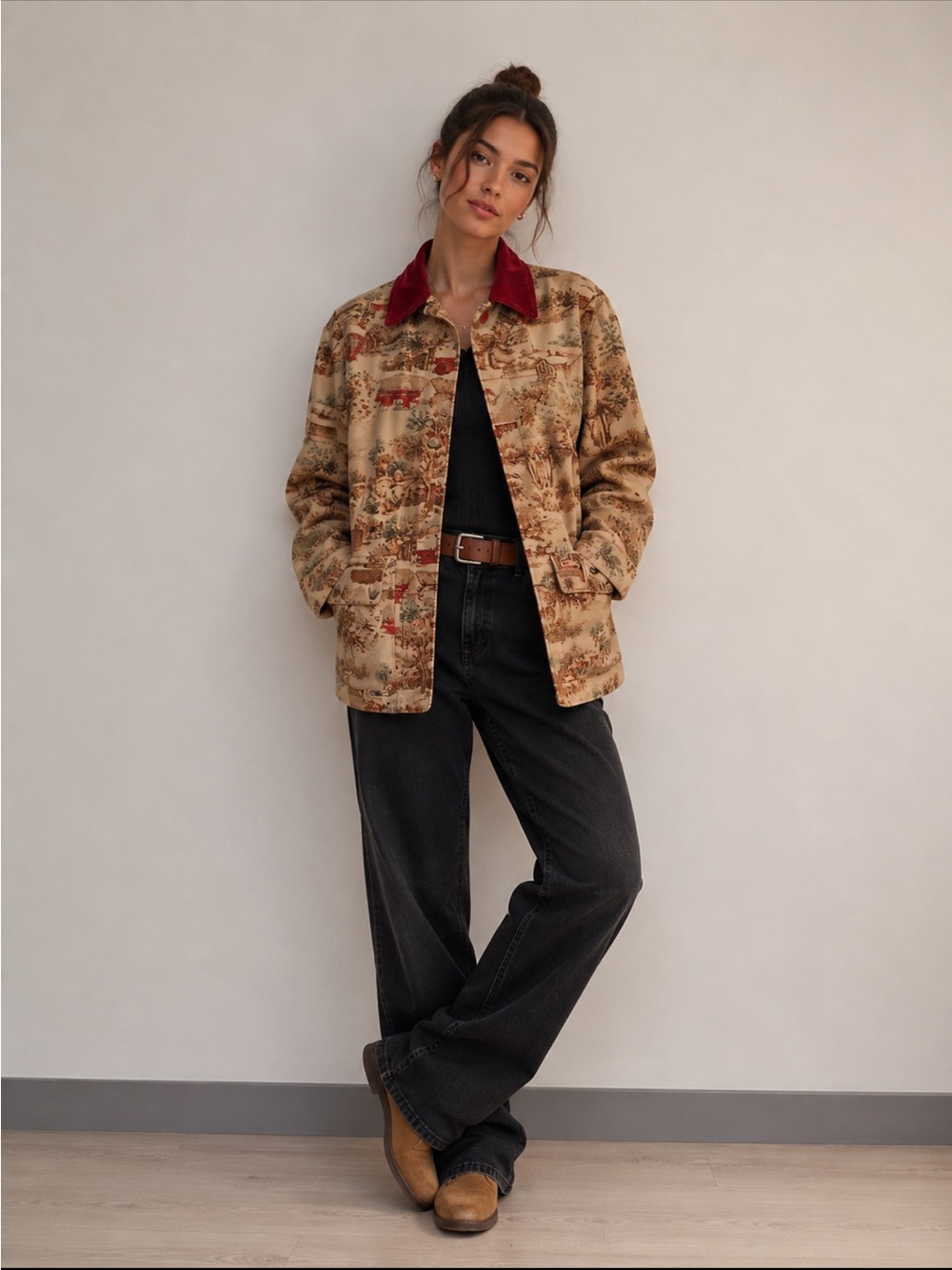 Lauren Ralph Lauren Vintage Printed Denim Jacket Size S - Picture 4 of 12